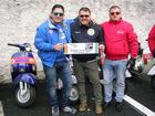 a sinistra Giuseppe Panico (Pres.VC POMIGLIANO D'ARCO),al centro Raffaele Fatigato (socio Vespa Club Foggia Gargano), a destra Vincenzo d'Angelo (Pres.VC Maddaloni)